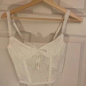 White corset top